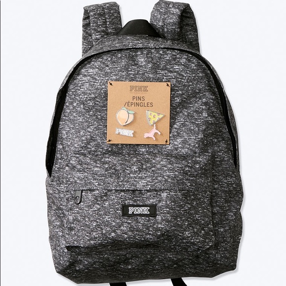 MINI BACKPACK WITH PINS - Gray Marble - Picture 2 of 8